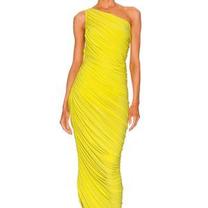 Norma Kamali Yellow One-Shoulder Dress